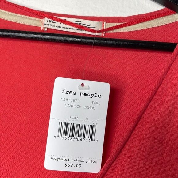 Free People Womens Size Medium Heart of Mine Colorblock Cotton Top - Picture 12 of 12